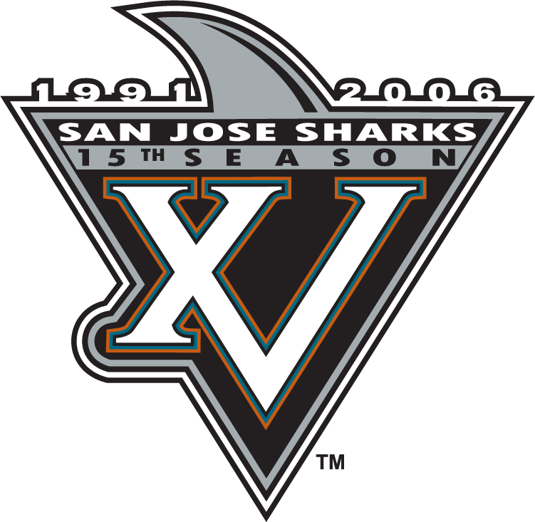 San Jose Sharks 2006 Anniversary Logo iron on transfers for clothing